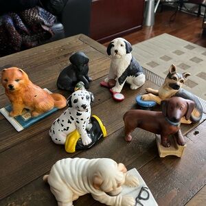 Franklin Mint Ceramic Dog Figurines